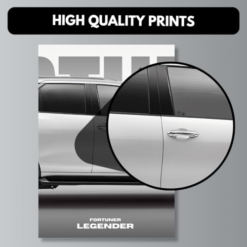 Image of Fortuner Poster Split Design Car Posters | Fortuner Legender 3 A3 Sized Cars Poster for Wall | Toyota Legender Large Size (89 x 42 cm) Wall Decor | Toyota Car Posters for Room | Mafia SUV (B 038)