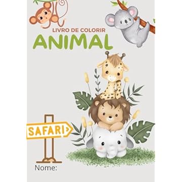 Capa do livro Livro de Colorir Animais (Portuguese Edition)