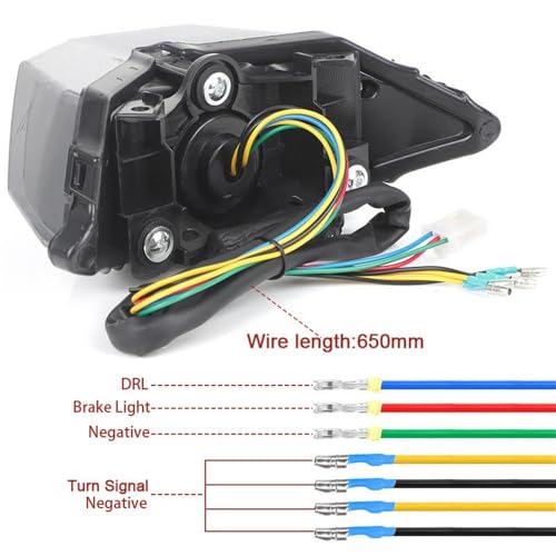Trasero parada luz luces traseras de motocicleta freno DRL intermitente 300 2015 5
