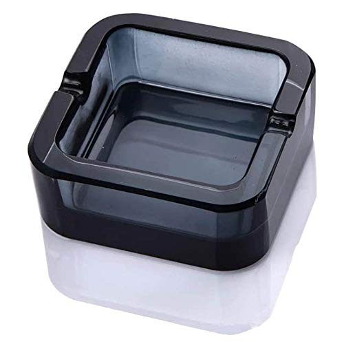 Lxuwbd posacenere in cristallo (nero, grande)