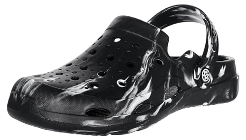 Eagsouni Womens Mens Arch Support Clogs Unisex Adult Slip on Garden Clogs Anti-Slip Outdoor Beach Sandals，Black,12-12.5 Women/10.5-11 Men