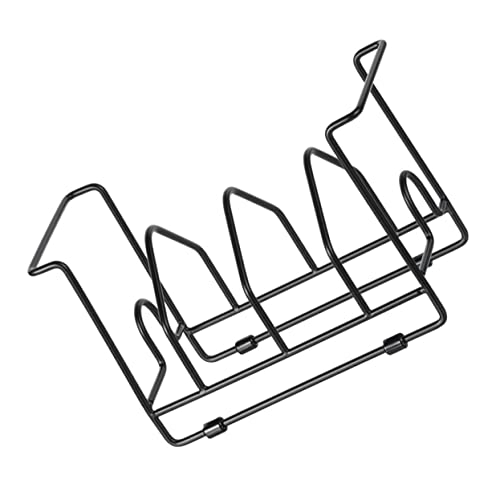 PRETYZOOM Pot Cover Holder Cutting Board Rack Multi Kitchen Storage Stand Vertical Dish Drain Organizer for Cabinets Space Saving Countertop Elegant Design