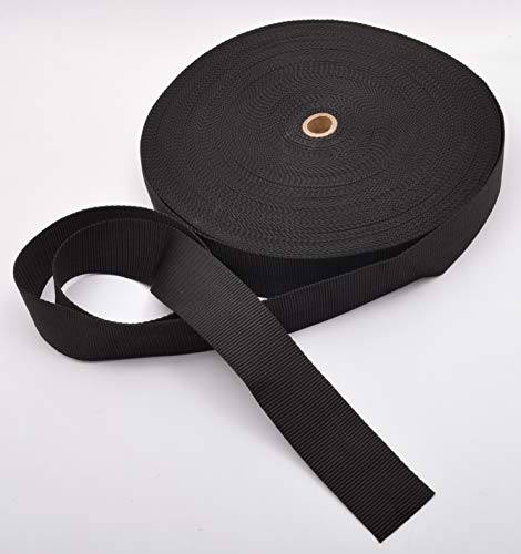 Trimz Polypropylene Webbing, Black - 50mm Wide x 20Mtr Reel - Heavy Duty Strapping for Bags and Crafts, 50mm x 20m - Image 2