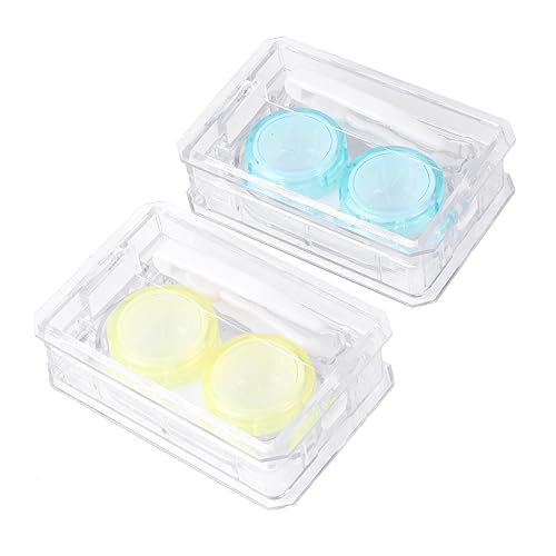 2pezzi Porta Pratico Per Scatola Custodia Portatile e Carina Per e Accessori Per Occhi
