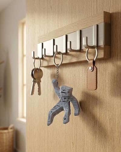 Image of Grace Rockey Inspired Keychain, Project Hail Mary, 3D Robot Figure, Grey, 3 Inch, Sci-Fi Gift for Space and Movie Lovers