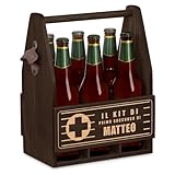 cassette per birra Idee regalo per tutte le età: Ottima come regalo 40 anni uomo o regalo 60 anni uomo, questa cassetta in legno è un gadget personalizzato che si adatta a tutte le età. Perfetta per idee regalo uomo compleanno o regalo pensione uomo.