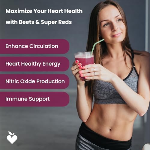 Image of NutraChamps Beet Root Powder Circulation Supplement, Superfood Powder Nitric Oxide with Beetroot Juice, Super Reds & Grape Seed Extract, No Sugar Beet Supplement - 8.74 Oz