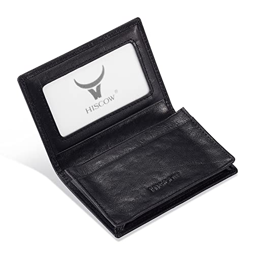Image of HISCOW Business Card Holder with Large Compartment - Full Grain Leather