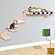 Katze Hängematte Wand montiert, hölzerne Katze Wand Möbel, Katze Regale und Sitzstangen, Katze Wandregal für den Innenbereich mit Plüsch, Katze Wandbett Plattform für Schlafen, Spielen und Klettern
