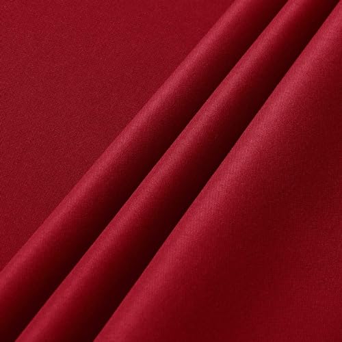 Image of sancua 6 Pack Red Tablecloth 60 x 102 Inch, Rectangle Table Cloth for 6 Feet Tables - Stain and Wrinkle Resistant Washable Polyester Table Cover for Dining Tables, Buffet Parties and Camping