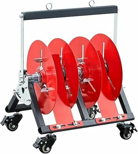 Soporte para bobinas con ruedas y bandeja lateral regulable 2