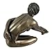 US Bronzed Finish Nude Woman Stretching Statue Art