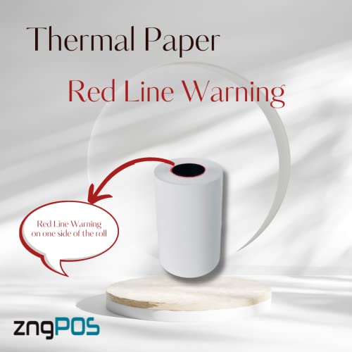 zngPOS, 2 1/4" x 50' Thermal Paper Receipt Rolls ,55gsm ,POS/Cash Register, Fits All Credit Card Terminals (10 Rolls) - Thumbnail 2