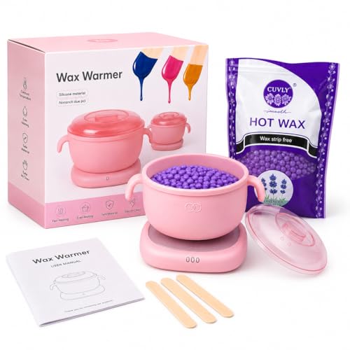 Image of Premium Wax Heater Waxing Kit for Women - Silicone Wax Warmer for Hair Removal, Eyebrow, Bikini, Legs, Face, Brazilian Wax & More -Wax Machine + 1-Pack Hard Wax Beans Waxcombo Kit (Wax Heater + 100gm Wax + Combo Kit)