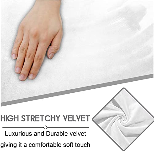 Funda para sofá de terciopelo elástica lavable marfil protector reclinable 6