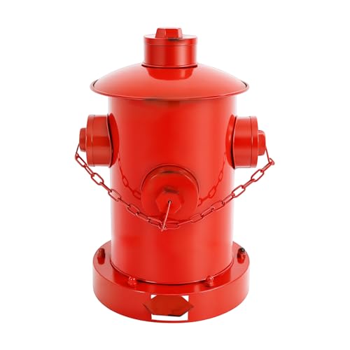 Caneca de basura creativa roja con pedal y diseño hidrante