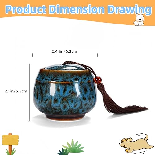 1 PCS Keepsake Urns Ashes Small Boxes,Ywbfove Mini Pets or Humans Funeral Cremation Urns,Small Amount of Cremated Remains, Display Burial at Home or Office(Blue) image 1