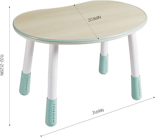 Miniatura 15 de Mesa para niños, mesa de juegos para niños de altura ajustable, mesa de arte para niños lista para grafiti. Adecuado para el hogar y jardín de