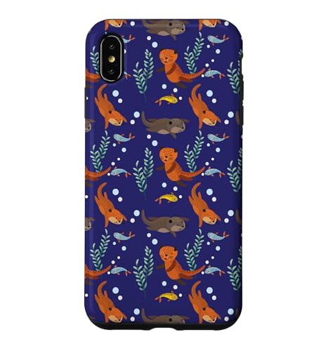 Womens Girls Kids Pattern Sea Otter Lover �X�}�z�P�[�X iPhone XS Max �p