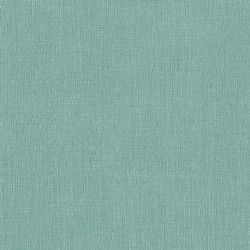 Papier peint uni vert bleu pour masquer les défauts du mur avec texture - 5