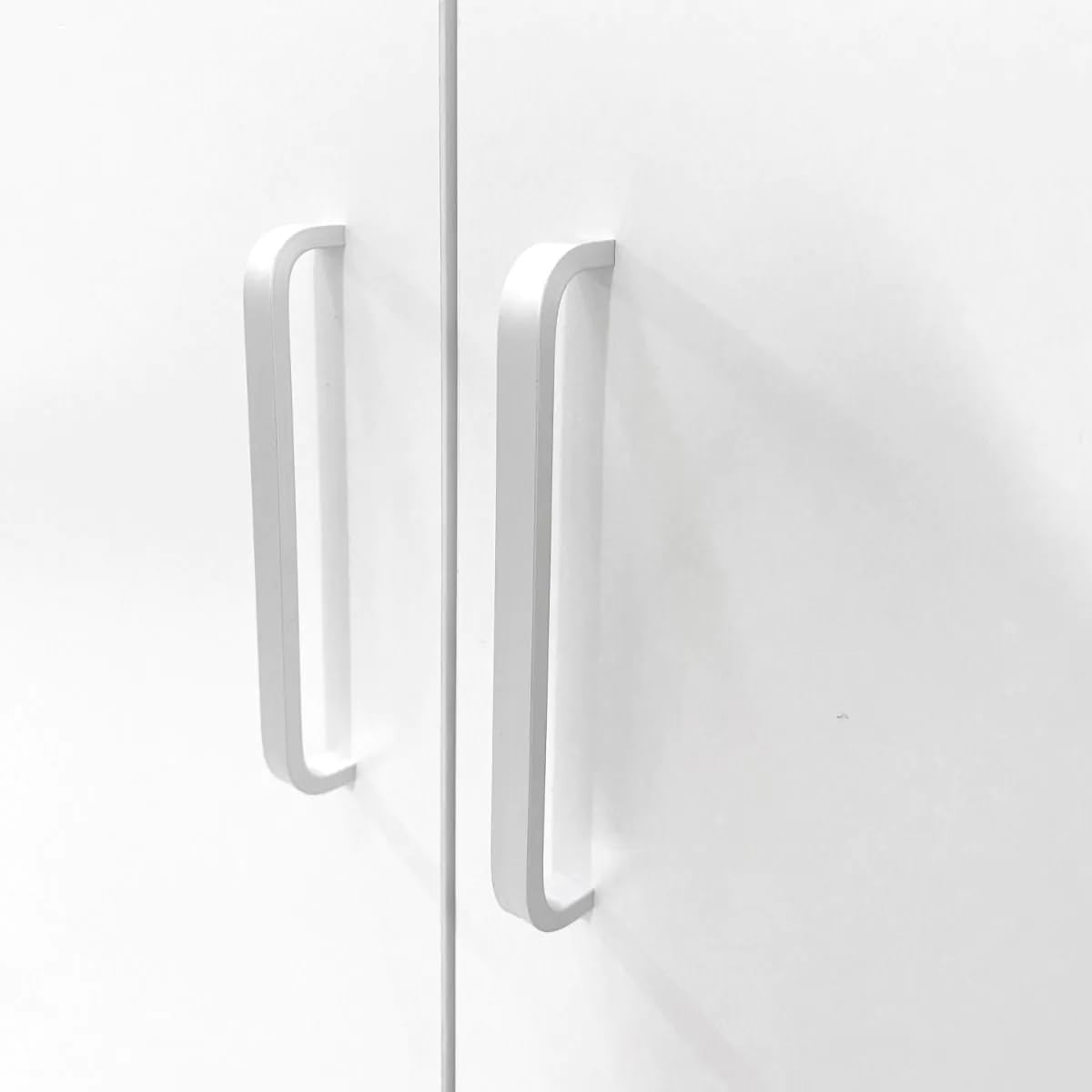 Armadio Camera da Letto 3 Ante 2 Cassetti Bianco 120x50x170 cm | Guardaroba salvaspazio, barre appendiabiti, ripiani regolabili, legno laminato, per mansarda garage ripostiglio