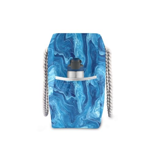 Women Large Beach Bag Blue Pigment Travel Tote Bags for Gym Sport Shoulder Bag3