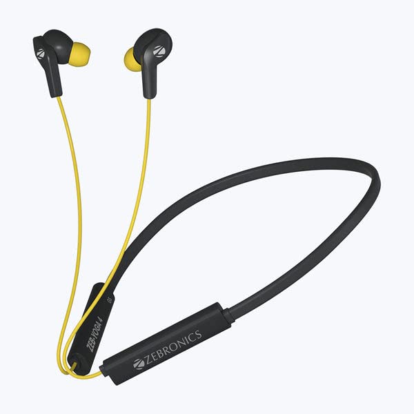Image of Zeb Yoga 4 Extra EARTIPS Call Function, BTV5.2,Call Function,Flexible Neckband,Built-in Rechargeable Battery,Flexible Neckband