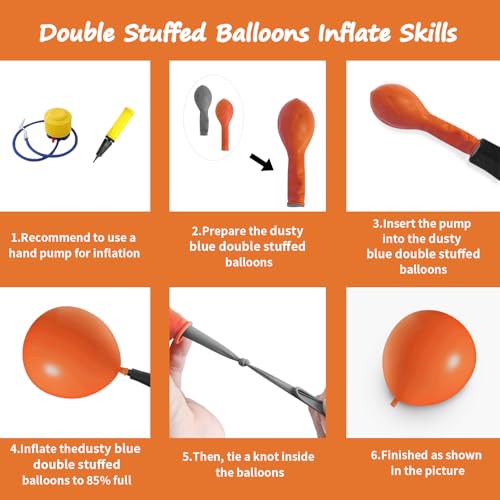 Image of 108Pcs Double Stuffed Orange Balloon Garland Arch Kit
