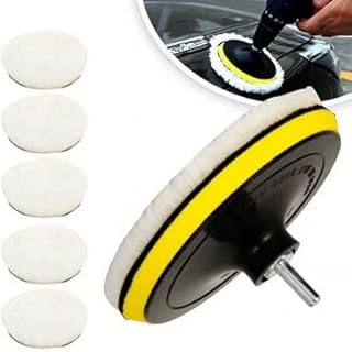 7Pcs 3 inch Wool Polishing Buffing Pad Polishing Buffing Wheel Woolen Polishing Waxing Pads Car Polishing Pads Kit for Car Motorcycle Polisher
