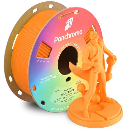 Polymaker Panchroma Neon PLA Filament, Neon Orange 1.75mm 3D Printing Filament, 3D Printer PLA Filament, Fit Most FDM 3D Printers, 1kg Spool (2.2lbs)