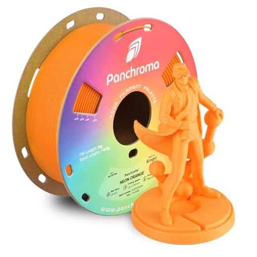 Polymaker Panchroma Neon PLA Filament, Neon Orange 1.75mm 3D Printing Filament, 3D Printer PLA Filament, Fit Most FDM 3D Printers, 1kg Spool (2.2lbs)