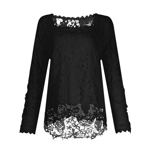 Women's Dressy Casual Lace Blouse Long Sleeve Mock Neck Shirts Tops Elegant Date Night Outfit Club Party Tops2