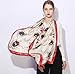 ANDANTINO 100% Mulberry Silk Long Scarf for Women Large Shawls for Headscarf and Neck- Oblong Hair Wraps with Gift Packed (Red&Navy-Carriage)