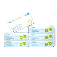 Ivyone Pure Cotton Dry Wipes (600 Tücher)， Premium-Watte Pflegetücher, trocken, sehr weich Biodegradable-Baumwolle für Empfindliche Haut, Baby-Pflegetücher, Abschminken Wipes