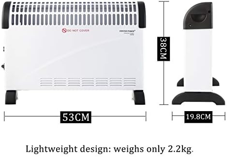 DONYER POWER Convector Radiator Heater with Adjustable Thermostat, 2000W,3 Heat Settings,Classic