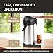 Airpot Coffee Dispenser with Pump & Tray - 102oz/3L Coffee Carafe with Pump - 12 Hours Hot Drink Dispenser for Parties - Stainless Steel Thermal Carafe for Hot Cocoa Bar -Easy-to-Use Insulated Pitcher
