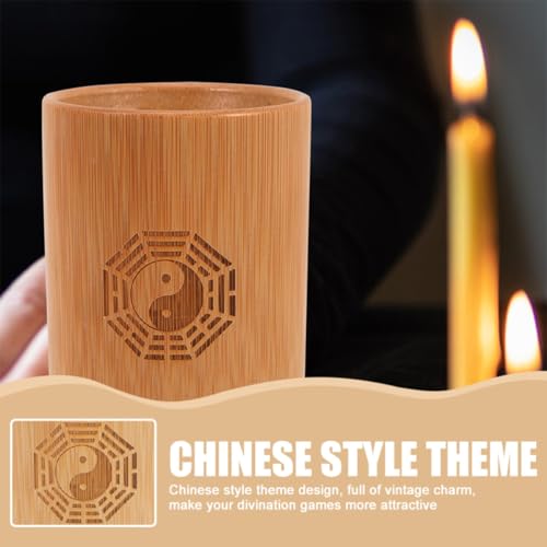 Tubo de Bambú de Adivinación Estilo Chino Vintage para Regalo 6