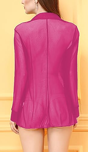 Image of Xs and Os Women's Sheer Mesh Shirt Babydoll Lingerie