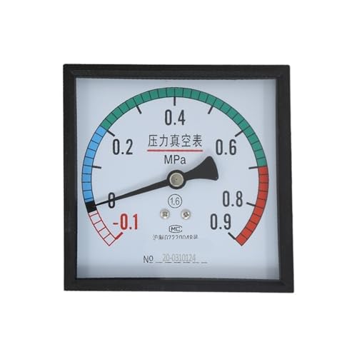 Manomètre à vide 0-0.4MPa pour chambre de stérilisation et four carré 96 mm