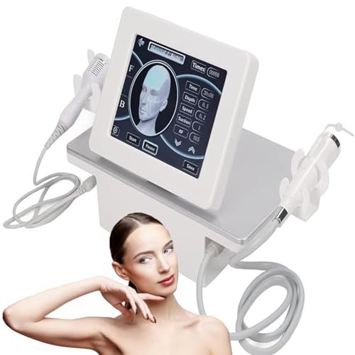 JMOUZHG Máquina Profesional de Lifting de Cara y Cuerpo, Profundidades Ajustables (0.2-3.5mm) para Eliminación de Arrugas, Contorno de la Mandíbula y Anti-Envejecimiento