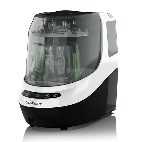 Baby Brezza Bottle Washer Pro   Limpiador de Biberones Automático, Esterilizador y Secador 3 en 1 | Lavado a Presión con 6 Modos de Limpieza | Mayor Capacidad   4 Biberones y Accesorios