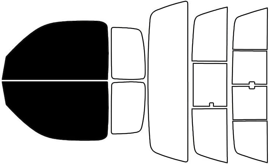 Rvinyl Window Tint Kit Compatible with Toyota Tacoma 1995-2004 2 Door Extended Cab - Black 5% - Single Ply No Bubble Film - Do it Yourself Vehicle Front Precut Kit
