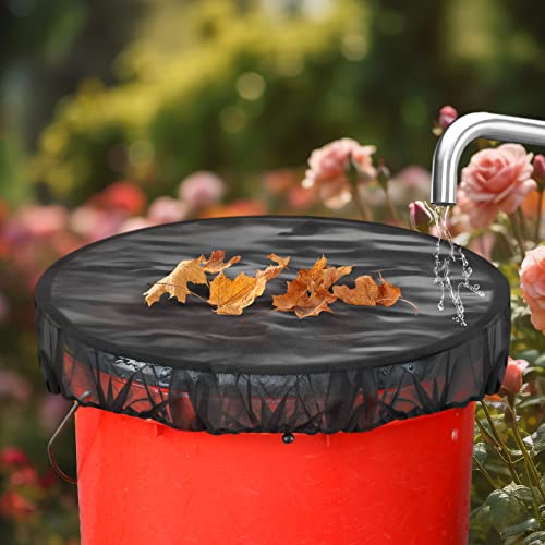 2stk Regentonnen Netz,Hochwertige Regentonne Abdeckung mit Zugkordel,100cm Verstellbares Regentonnennetz,Wetterbeständiger Mückenschutz Regentonne Abdeckung.
