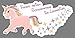 Price comparison product image Finest-Folia GmbH Mini Unicorn Sticker 15 x 8 cm Unicorn Cup T-Shirt Costume Puke (R037)