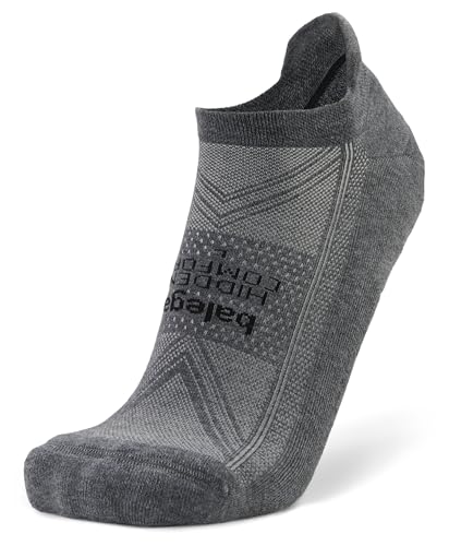 Balega Hidden Comfort No Show Socks, Ultimate Moisture-Wicking Performance, Ergonomic Fit, Cushioned Support, Breathable Design, Ideal for Running and Daily Wear - Charcoal, Small (UK Size 4-7)
