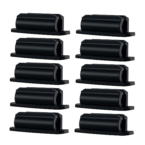 Porte-stylo bureau silicone noir en lot de 10 clips adhésifs amovibles pour crayons