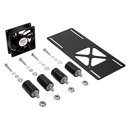 IP68 Cooling Fan with Vibration Isolator Kit, W/Mounting Hardware, Bracket (L), 24V Ce