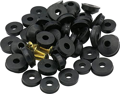 48 Pc Faucet Washers And Brass Bibb Screws Assortment, Flat And Beveled Assortment Diy And Professional Repairs – Plumbing Emergencies, Worn Out Washer Replacements #TOP3