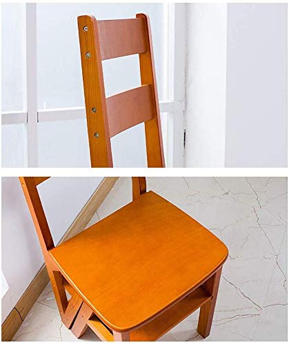 Taburete de escalera multifunción y silla con respaldo plegable para el hogar 7