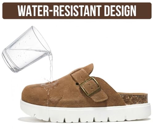 Image of 100% Genuine Leather Platform Clogs for Women - Fall Shoes for Women 2026
